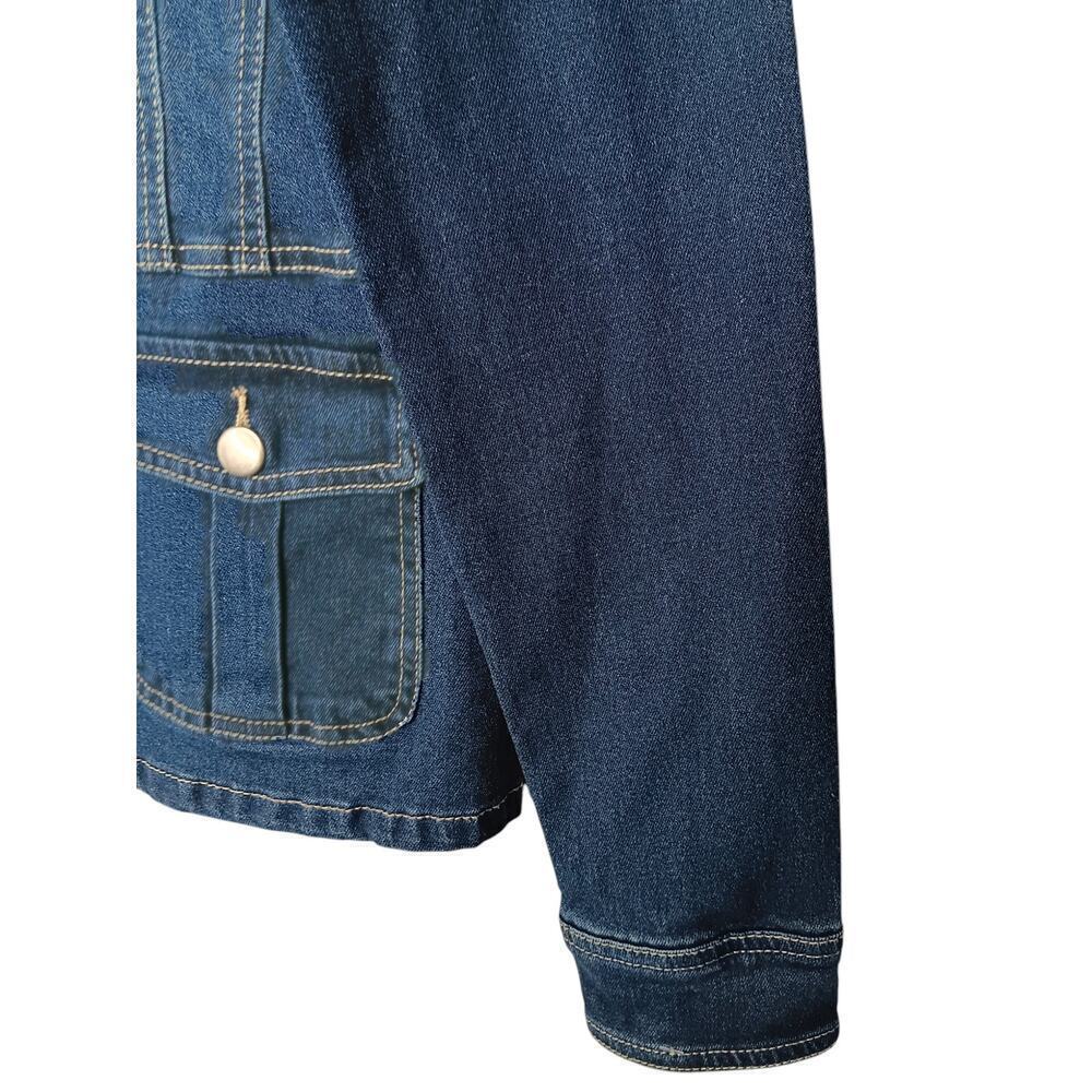 New Baccini Denim Jacket Blue Size Small Classic Button Front Casual Jean - Picture 6 of 14